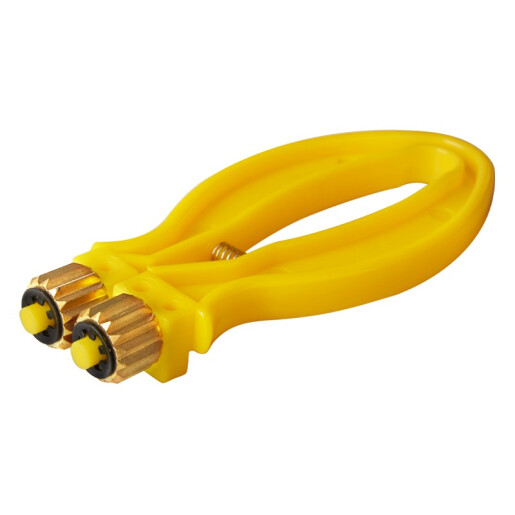 Întinzător pentru sârmă, cu mâner din plastic cu arc și rotițe metalice