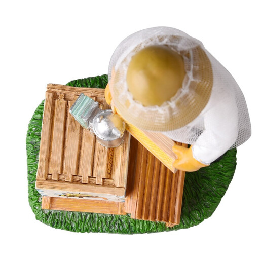 Figurină decorativă „Apicultor, stup deschis” 3D din rășină (RC001‑6)