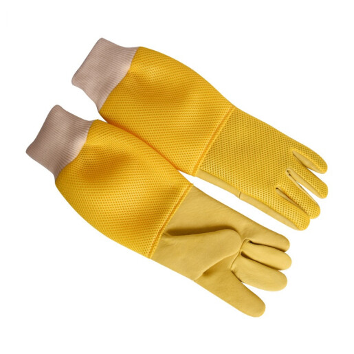 Mănuși apicole profesionale, din piele de capră, cu manșetă și aerisire ( mărimi S - XXL )