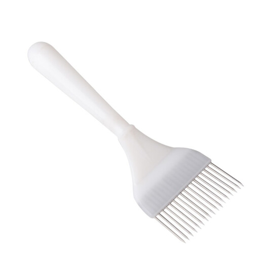 Furculita clasica cu dinti de inox drepti si maner de plastic