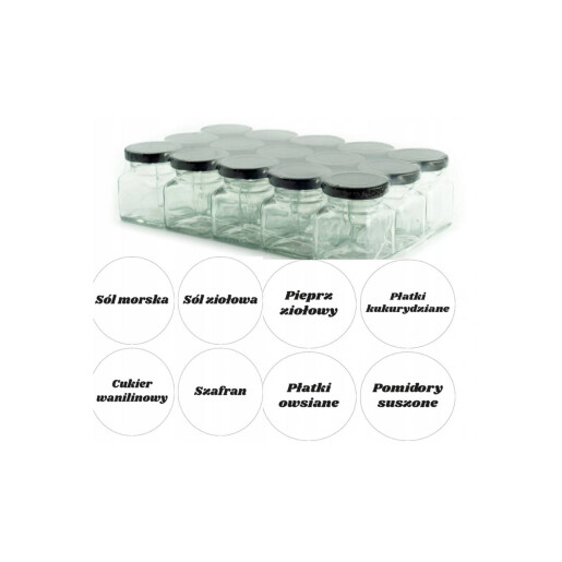 Borcan din sticla patrat 120 ml