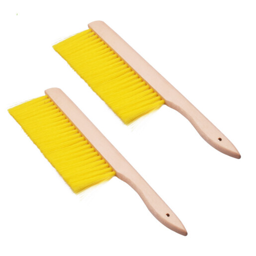 Perie apicola cu par din plastic, par oblic, maner de lemn