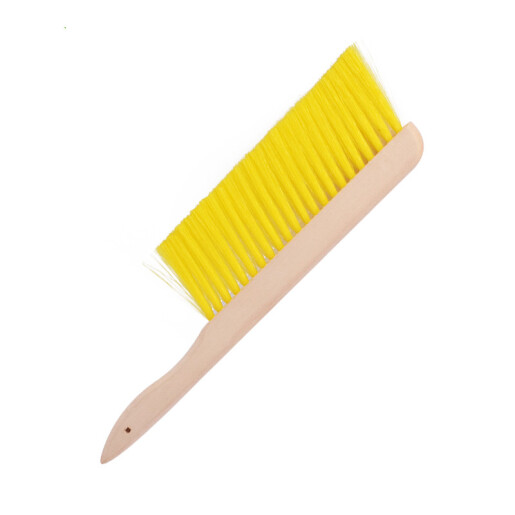 Perie apicola cu par din plastic, par oblic, maner de lemn