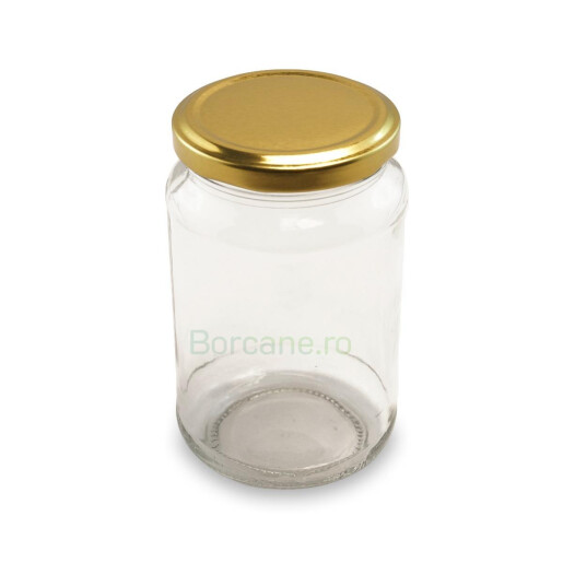 Borcan de sticla rotund  370 ml