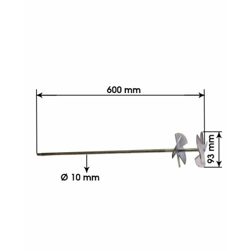 Agitator elice, inox - pentru omogenizarea mierii
