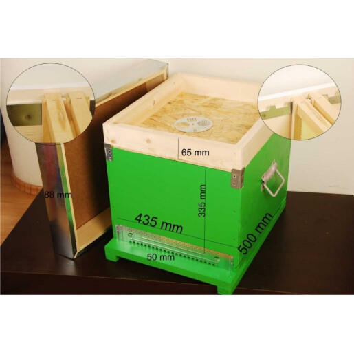 Stup CUBOBOX, cuib 10 rame 1/1, podisor , fundantivaroa, capac
