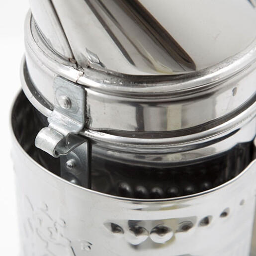 Afumator albine din inox, cu pipa, 25 cm