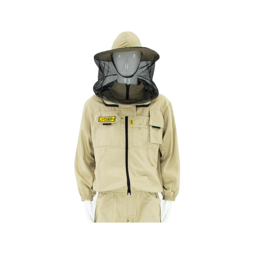 Bluza cu masca si fermoar (masca rotunda), bej, Classic line