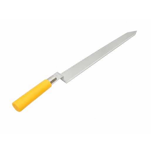 Cuțit pentru descăpăcit, din inox, lamă netedă și zimțată, 280 x 33 mm cu mâner ergonomic din plastic