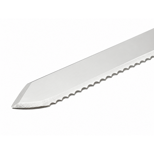 Cuțit pentru descăpăcit, din inox, lamă netedă și zimțată, 280 x 33 mm cu mâner ergonomic din plastic