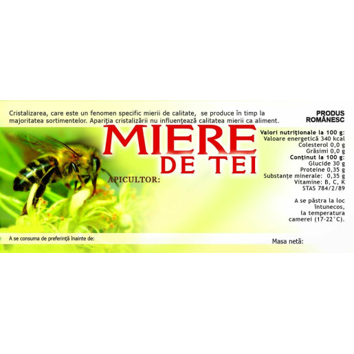 Eticheta miere Tei