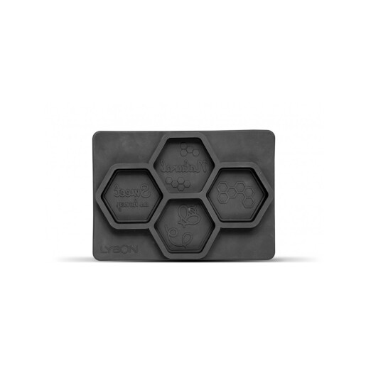 Matrita din silicon, pentru 4 sapunuri hexagonale