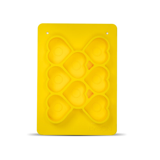 Matrita din silicon, pentru 8 lumanari, Inimioara
