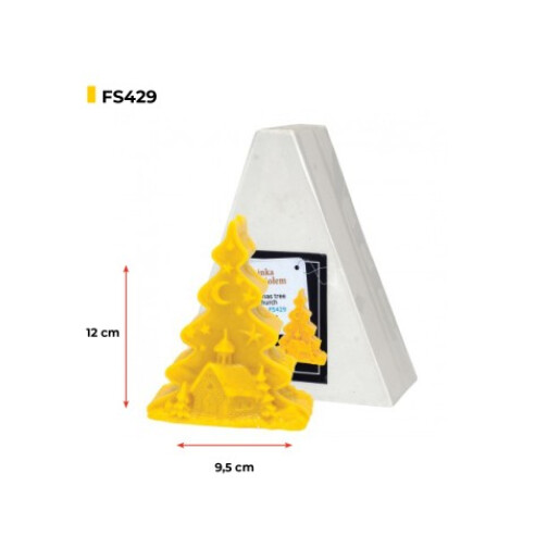 Forma de silicon "Brad de craciun cu biserica" - Lyson