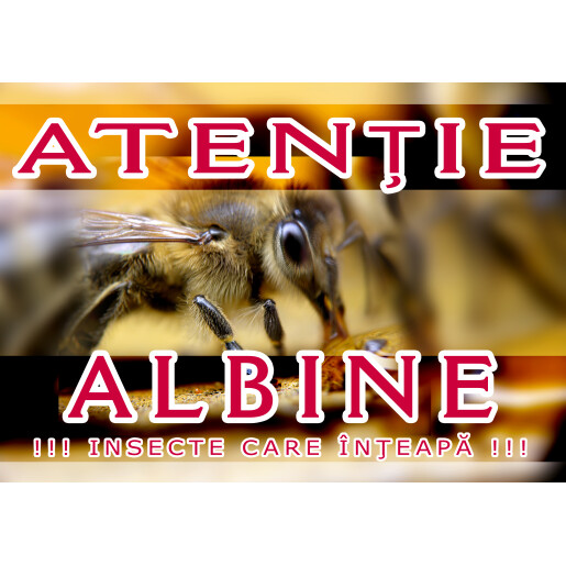 Placa PVC- Atentie albine