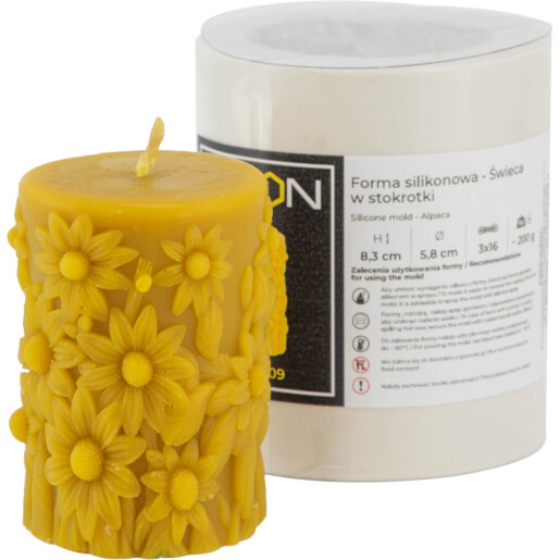Formă din silicon – Lumânare cu margarete
