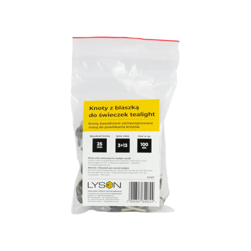 Fitil cerat pentru lumanari, 25mm, 3x13 (100buc) 
