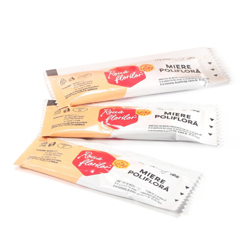 Mașină automată de ambalat miere în stick – model 3 side sealing (lipire pe lateral), PLC Mitsubishi, PL-240Y