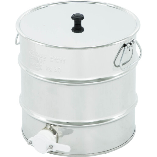 Maturator din inox pentru miere 30 kg, canea de plastic, manere de inox SAF NATURA