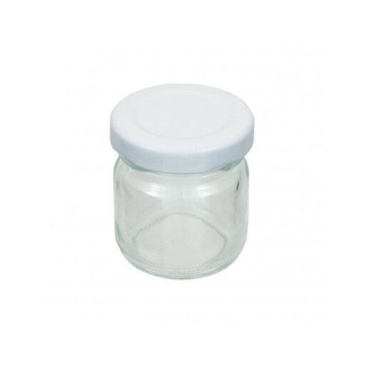 Borcan MINIS 35 ml cu capac ALB