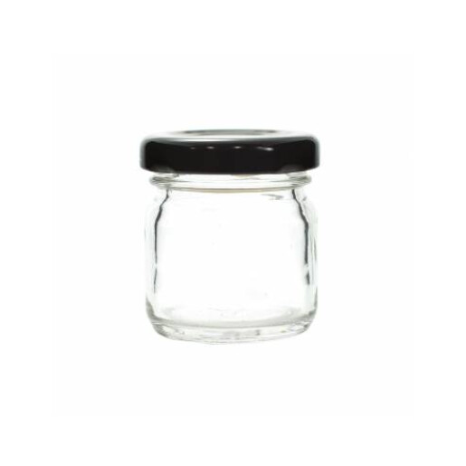 Borcan MINIS 35 ml cu capac Negru