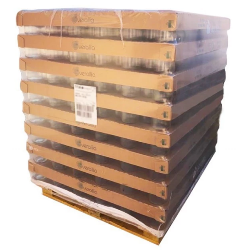 Borcan din sticlă, 1 kg, cu design tip fagure (hexagoane) (TO82) PALET COMPLET 1016 buc