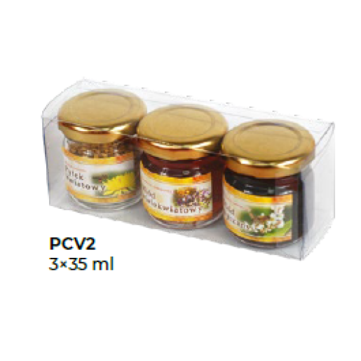 Cutie decorativa, pentru 3 borcane de 35 ml