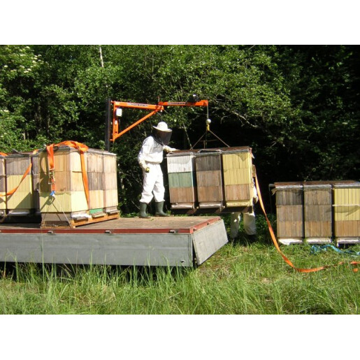Macara apicola, lungime 3 m, inaltime 2 m, greutate la varf 100 kg si ridicare butoi 300 kg la mijloc