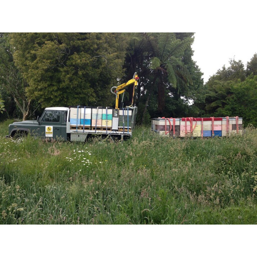 Macara pentru încărcarea și descărcarea stupilor AJ2006H – configurație completă cu extensie hidraulică și FLEXI Gripper