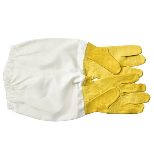 Mănuși pentru apicultor din piele naturală, cu manșon de protecție – L, XL, XXL