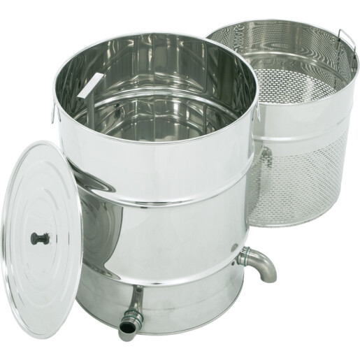 Topitor de ceara din inox, cu sita fara arzator, dimensiuni 480x480 mm