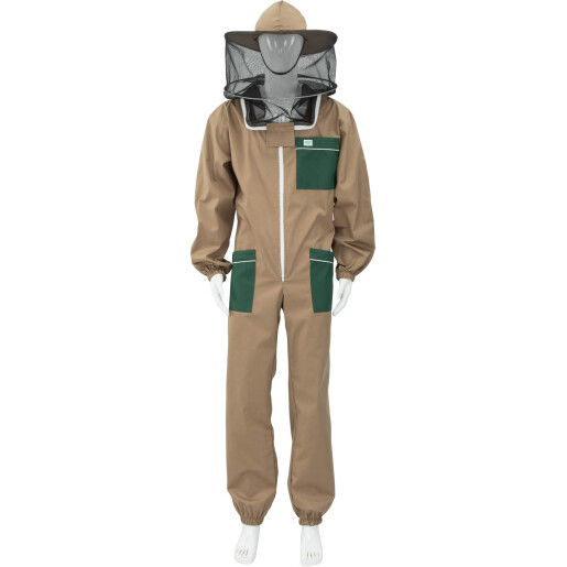 Combinezon apicol complet SAF Natura cu fermoar și mască detașabilă 