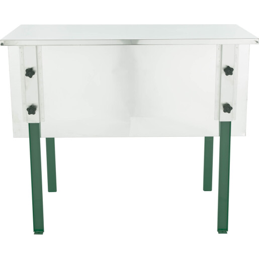Banc de descapacit din inox cu capac si canea de plastic in partea de jos