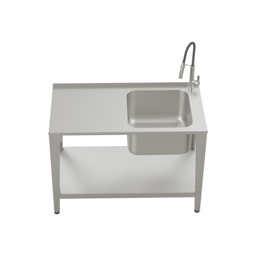 Masă de lucru din oțel inoxidabil pentru stupină cu chiuvetă și robinet, 1200 mm