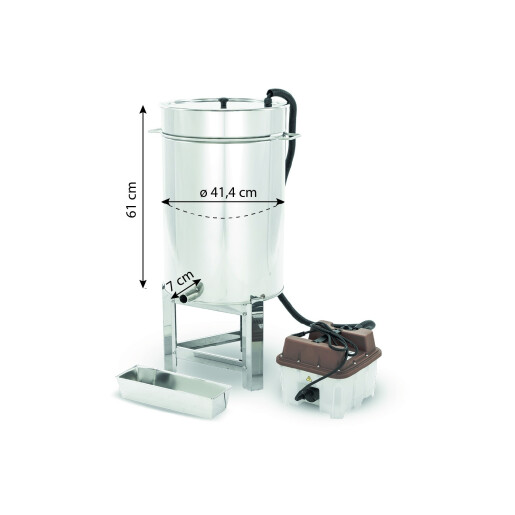 Bazin pentru topit ceara, INOX, 70L