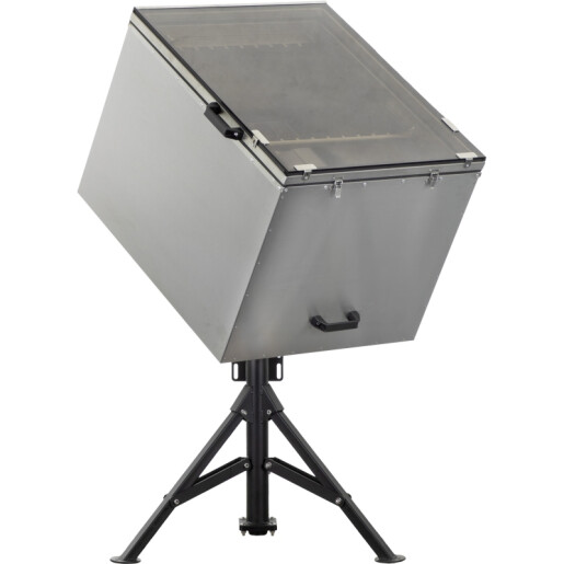 Topitor solar din inox pentru 10 rame Dadant – cu suport reglabil și capac din sticlă  - Lyson