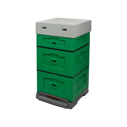 Stup din polistiren pe 10 rame, vopsit VERDE, dezasamblat, Optima