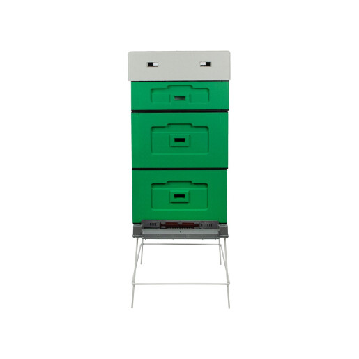 Stup din polistiren pe 10 rame, vopsit VERDE, dezasamblat, Optima