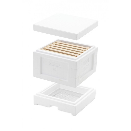 Stup Mini Plus din polistiren cu plasa pe fund