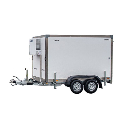 REMORCĂ FRIGORIFICĂ - capacitatea 2000 kg  - cu roata de rezervă, rampă și bandă de fixare