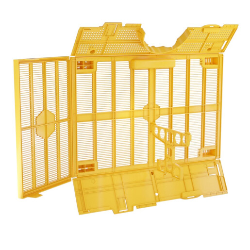 Cutie din plastic pentru transportat roi, cu hranitor