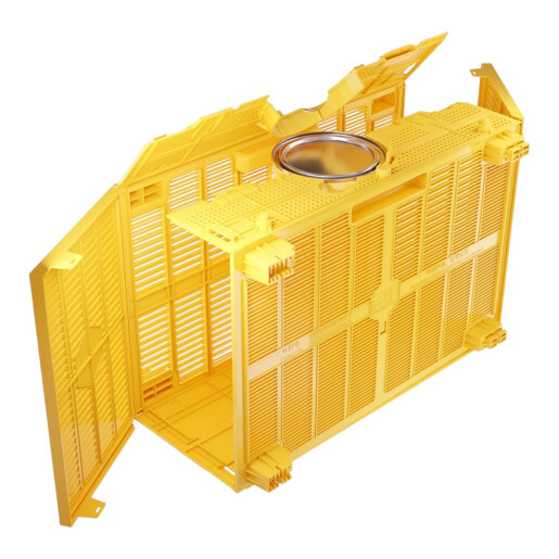 Cutie din plastic pentru transportat roi, cu hranitor