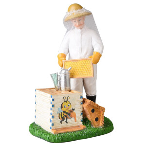 Figurină decorativă „Apicultor, stup deschis” 3D din rășină (RC001‑6)