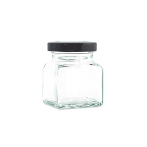 Borcan din sticla patrat 120 ml