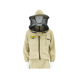 Bluza cu masca si fermoar (masca rotunda), bej, Classic line