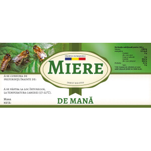 Eticheta miere de "Mana"  (116x50 mm)