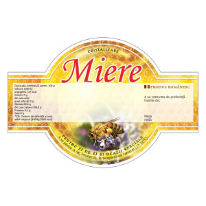 Etichete miere cu aripioare (126x60 mm)