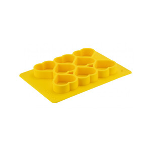 Matrita din silicon, pentru 8 lumanari, Inimioara
