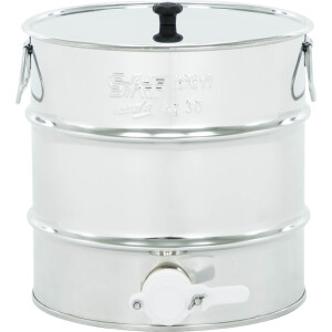Maturator din inox pentru miere 30 kg, canea de plastic, manere de inox SAF NATURA