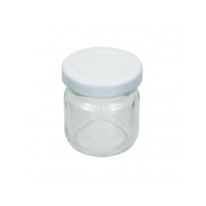 Borcan MINIS 35 ml cu capac ALB